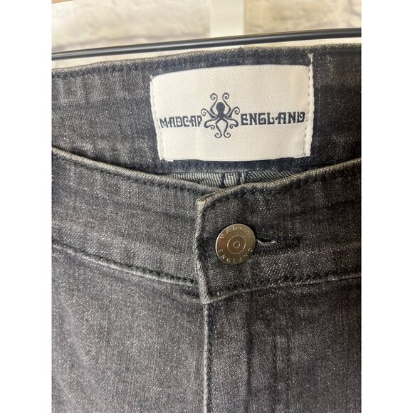 Madcap England Black Denim Flare Leg Jeans High Waist Size 32R - Picture 3 of 8
